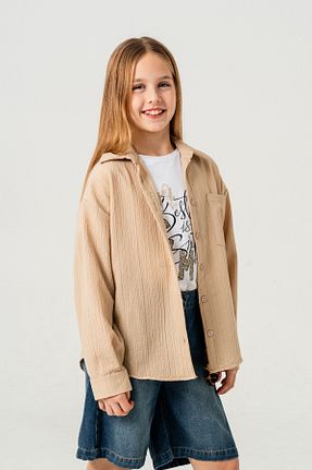 ست بالاتنه و پائین تنه بژ بچه گانه بافتنی GİYİCEM TEKSTİL - کد 904303766