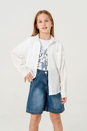 ست بالاتنه و پائین تنه سفید بچه گانه بافتنی GİYİCEM TEKSTİL - کد 904304258