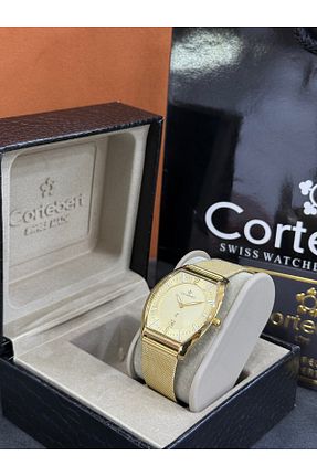 ساعت مچی زرد مردانه 36-40 میلی متر cortebert - کد 902854635