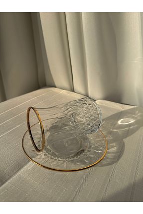 لیوان نارنجی شیشه Şahika Kristal cama atılan imza - کد 903143601