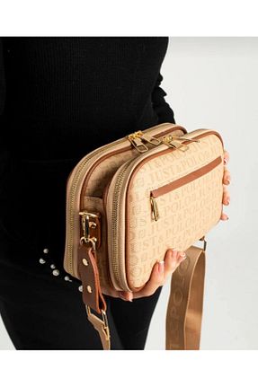 کیف دوشی بژ زنانه چرم مصنوعی Just Polo - کد 903147543