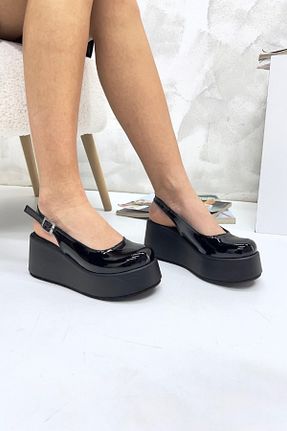 کفش پاشنه بلند پر مشکی زنانه پاشنه متوسط (5-9 سانتی متر) inizio - کد 902395152