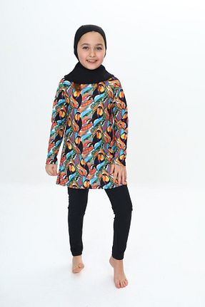 مایو حجاب رنگی بچه گانه چاپی My Kids Wear - کد 902122585
