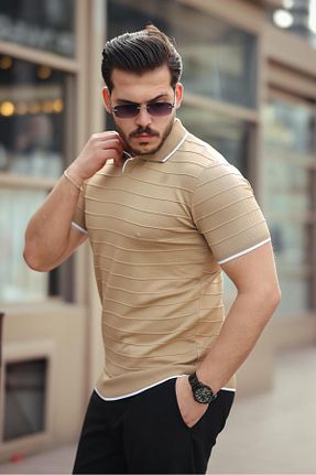 پولوشرت قهوه ای مردانه پنبه - الاستین Miron - کد 821350753