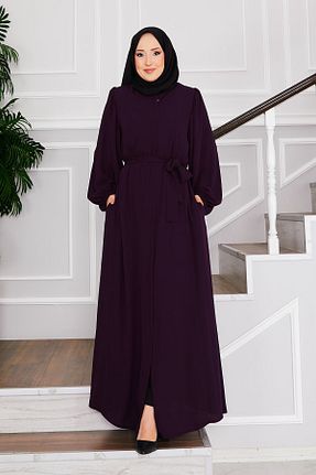 ترنچکت حجاب بنفش زنانه EBRUTESETTÜR - کد 904410713