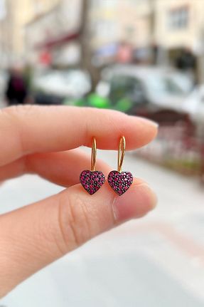 گوشواره نقره رنگی بچه گانه 925 عیار Erer Gümüş - کد 904404035