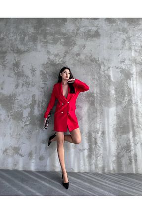 کت بلیزر قرمز زنانه Blazer LOKADI - کد 903218320