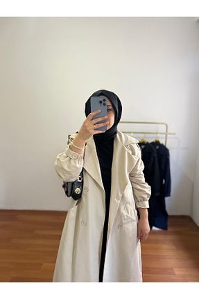 ترنچکت حجاب بژ زنانه %100 پنبه W WARGA - کد 864536586
