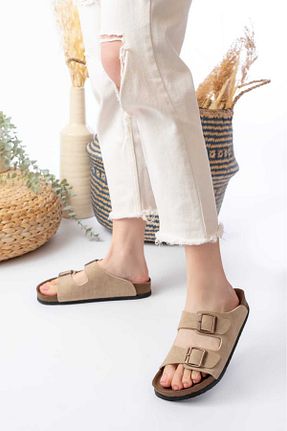 دمپائی بژ زنانه پاشنه تخت CRAFT MODA - کد 903223218