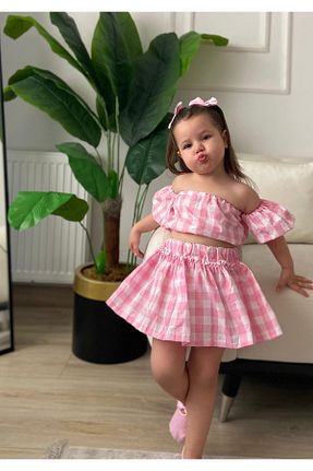 ست بالاتنه و پائین تنه صورتی بچه گانه اسلیم Tinypeople - کد 904420682