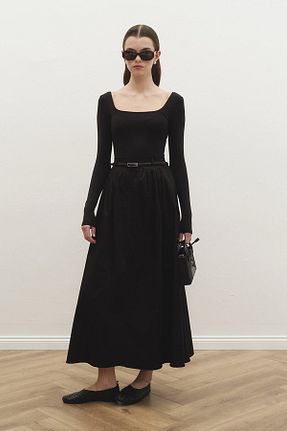 دامن حجاب مشکی بافتنی Hooopstore - کد 903259605