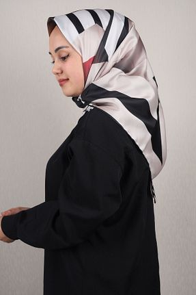روسری رنگی پلی استر PİRAMİT - کد 798180547
