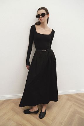 دامن حجاب مشکی بافتنی Hooopstore - کد 903259605