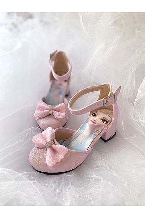 کفش مجلسی صورتی بچه گانه پاشنه ضخیم Görkem bebe ayakkabı ve tekstil - کد 904440407