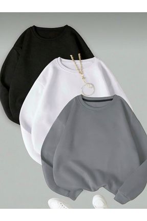 سوئیشرت طوسی زنانه ساده BLYDE LAYY - کد 903312831