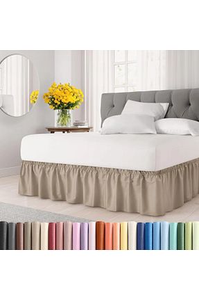 ست ملحفه دونفره بژ پنبه ای JANGEAR - کد 904466196