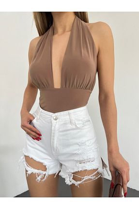 شلوارک و برمودا سفید زنانه جین E-RICH - کد 931387332