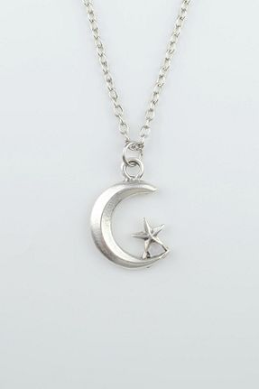 گردنبند جواهر زنانه روکش نقره Bu Farklı - کد 216366966