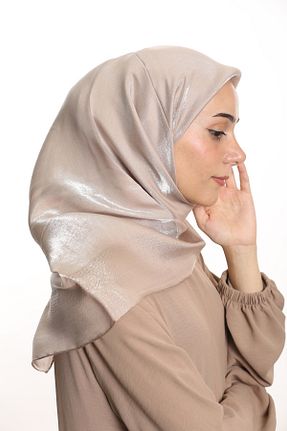 روسری بژ پلی استر Kevser Scarf - کد 903398202