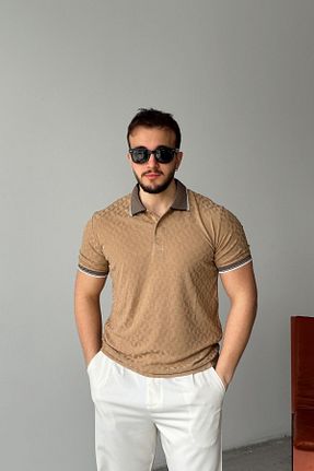 پولوشرت قهوه ای مردانه الاستین Livio Ferri - کد 904471923