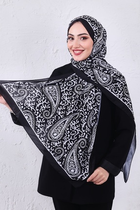 شال مشکی زنانه پنبه پلی استر Golden Rose - کد 903414372