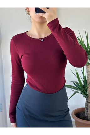 بلوز زرشکی زنانه ساده Kate - کد 903415584