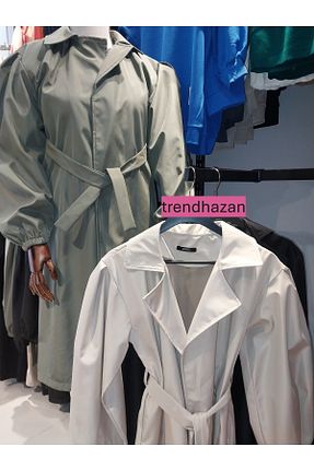 ترنچکت بژ زنانه مخلوط پلی استر trendhazan - کد 904493799