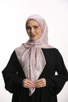 روسری صورتی پلی استر Kevser Scarf - کد 904285088