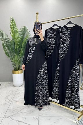 لباس سایز بزرگ مشکی زنانه ویسکون Mercan - کد 904602389