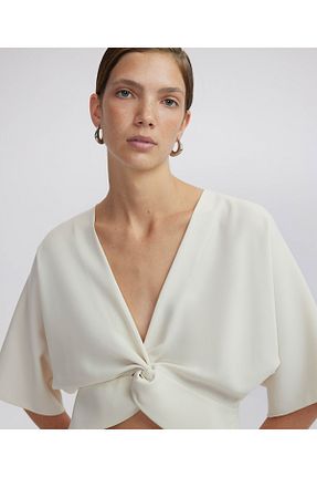 بلوز نباتی زنانه ساده İpekyol - کد 844551901