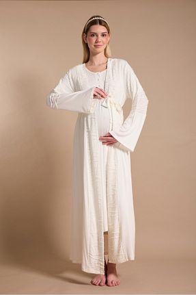 لباس شب بارداری نباتی زنانه ساده Lohussa - کد 861896437