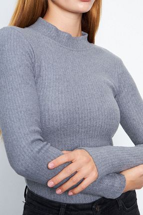 بلوز طوسی زنانه ساده Oyga - کد 863493760
