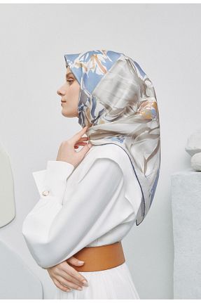 روسری رنگی کرپ ساتن ابریشم Armine - کد 903516119