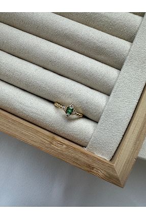 انگشتر جواهر سبز زنانه زیرکن ringbox - کد 903527757