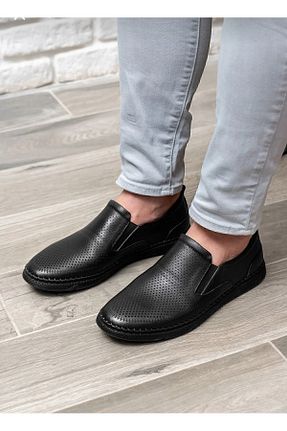 کفش کژوال مشکی مردانه چرم خالص D&M DANİ&MARCA - کد 736179408