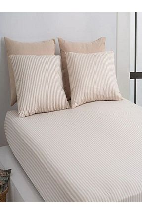 ست ملحفه تکنفره قهوه ای پنبه ای uykulife home collection - کد 903541691