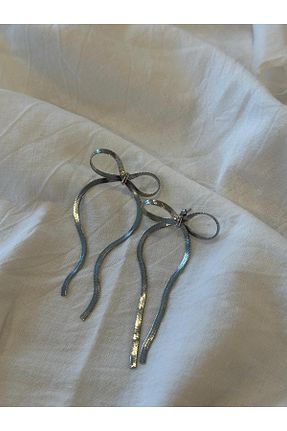 گوشواره استیل (فولاد) طوسی زنانه استیل ضد زنگ YAKA ART - کد 903540979