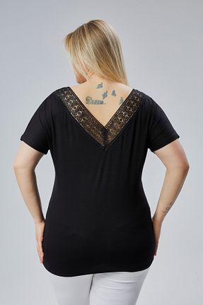 بلوز سایز بزرگ مشکی زنانه سایز بزرگ Curvy Trend - کد 903570145