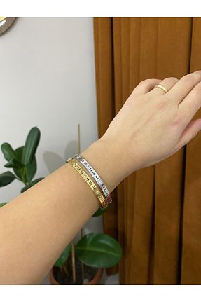 دستبند استیل (فولاد) طلائی استیل (فولاد) BEYZA BOYRAZ ACCESSORIES - کد 903603876