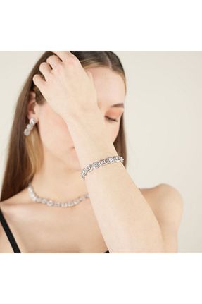 دستبند نقره طوسی زنانه 925 عیار Selin Ecer - کد 903603689