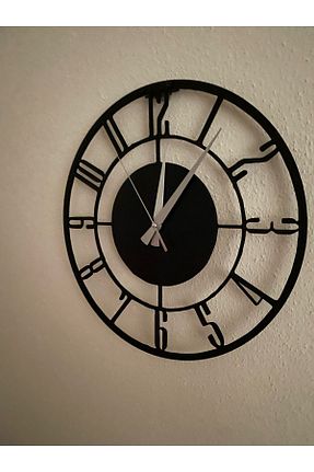 ساعت دیواری مشکی 40 * 40 GünceDekor - کد 903566430