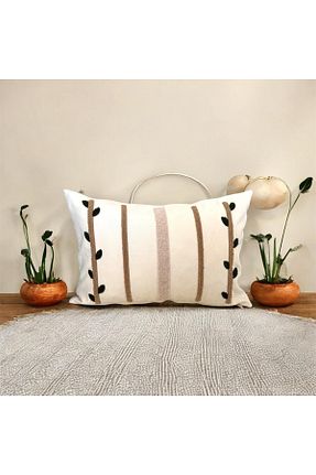 کوسن و روکش کوسن بژ کتان HD HOME COLLECTİON - کد 903618733