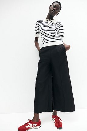 شلوار مشکی زنانه فاق بلند H&M - کد 903628392