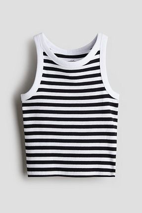 بادی سفید بچه گانه یقه دوچرخه H&M - کد 903628339
