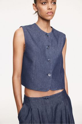 شلوار آبی زنانه فاق نرمال H&M - کد 903628257