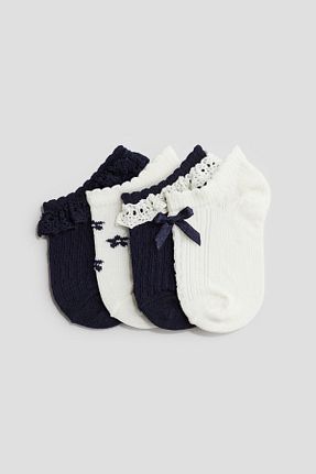 جوراب سفید بچه گانه پنبه ای H&M - کد 903627445