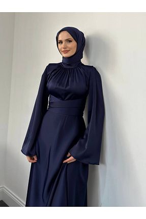 لباس فارغ التحصیلی حجاب سرمه ای زنانه Çan W WARGA - کد 903623379
