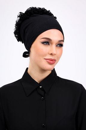 کلاه شنای حجاب مشکی زنانه Loggia - کد 904449858