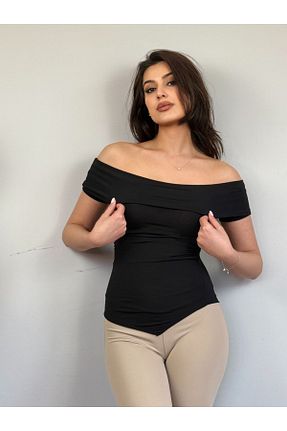 بلوز مشکی زنانه ساده Butik - کد 903697260