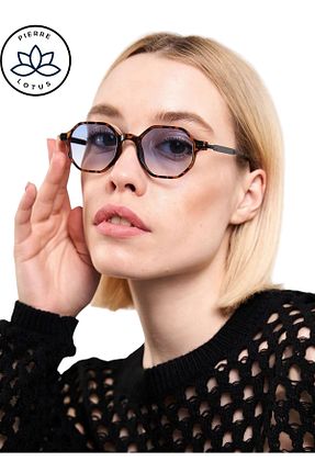 عینک محافظ نور آبی قهوه ای زنانه 52 Pierre Lotus - کد 903707168